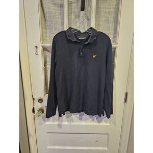 Lyle and Scott Black Longsleeve Men's Polo